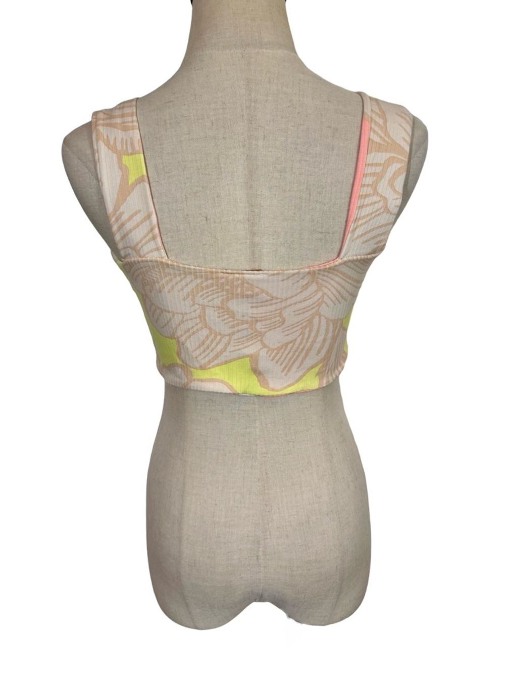 FARM Rio Tropical Floral Ribbed Crop Top - Picture 3 of 5